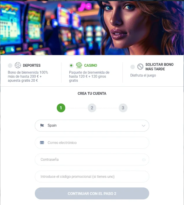 20Bet Casino Registro e Inicio de Sesión